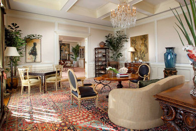 Inspiration for a large timeless living room remodel in Other
