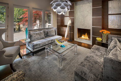 This is an example of a contemporary living room in Boise.