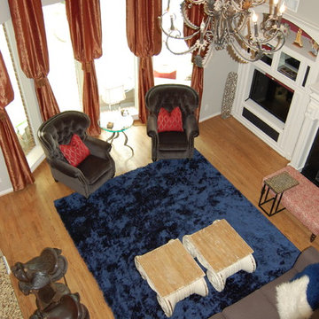 Eye-Popping Louisiana Style Living Room in Sugar Land, TX
