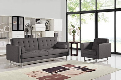 Fabric Upholstered Living Room Sofa Set
