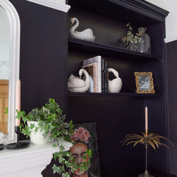 Face frame bookcase alcoves