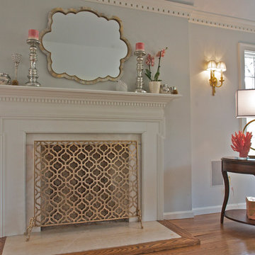 Fairfield living room gets a transitional , modern elegant look