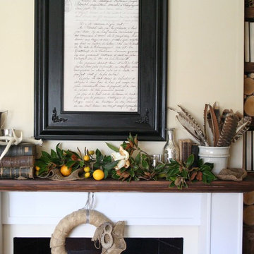 Fall Inspired Holiday Mantel 2014