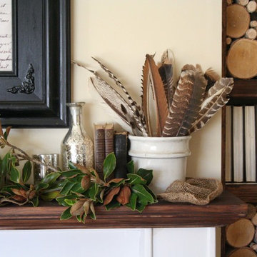 Fall Inspired Holiday Mantel 2014