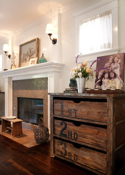 Rustic Living Room by Darci Goodman Design
