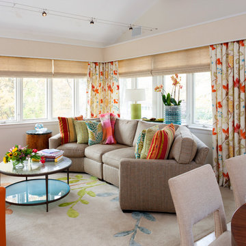 Family Room-Patterns & Vivid Colors