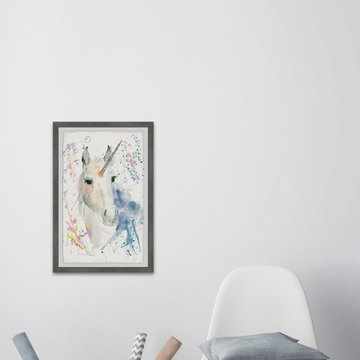 "Fantasy Unicorn" Framed Painting Print