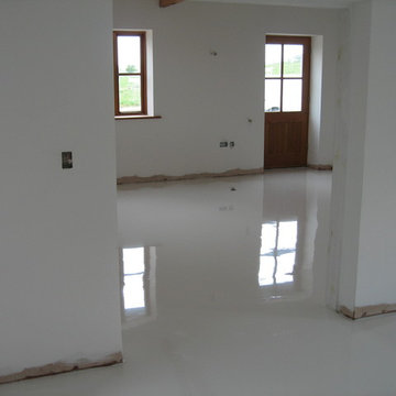 Farmhouse Conversion in County Durham White Poured Resin flooring North East