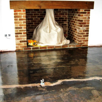 Farmhouse Conversion in County Durham White Poured Resin flooring North East