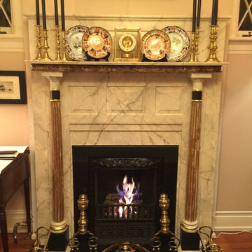 Faux Marble Restored Mantel