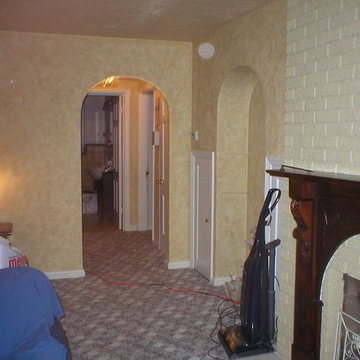 Faux painted Living Room and Hallway