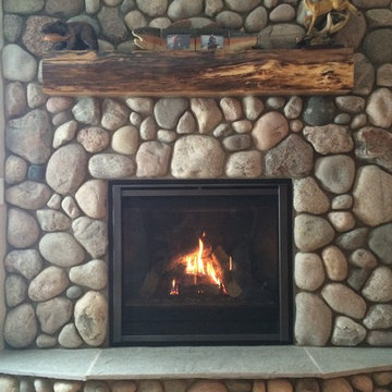 Field Stone Fireplace