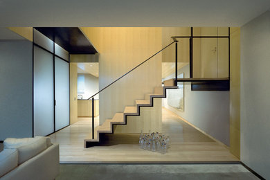 Inspiration for a modern staircase remodel in New York