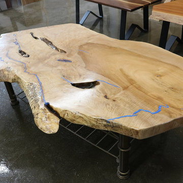 Figured Maple Top with blue epoxy