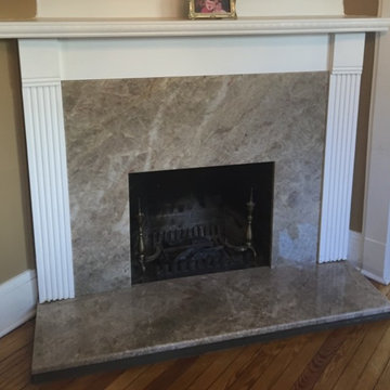 Fire Place Before and After, Tenefly, New Jersey