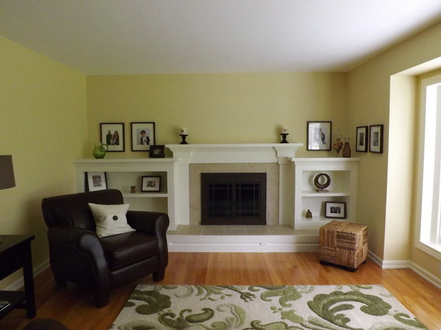 Traditional Living Room by Fireplace Kitchen n Bath