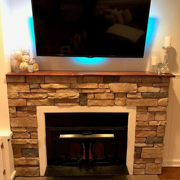 Fireplace & Custom Built-In Cabinets