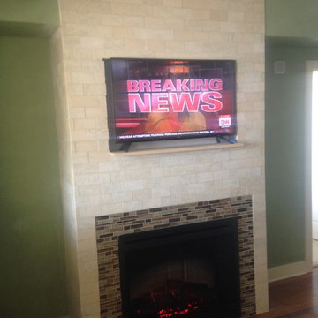 Fireplace Installation & Custom Art TV Cover