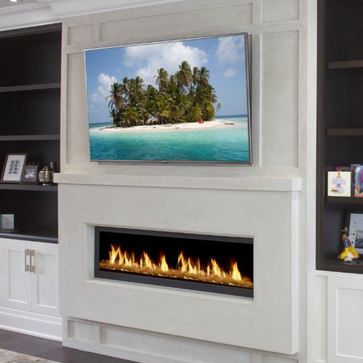 Tv Over Linear Fireplace Photos & Ideas Houzz
