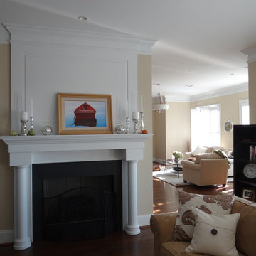 Fireplace Mantel, Before & After