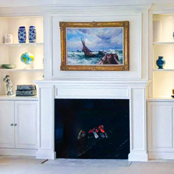 Fireplace Mantel With Bookcases