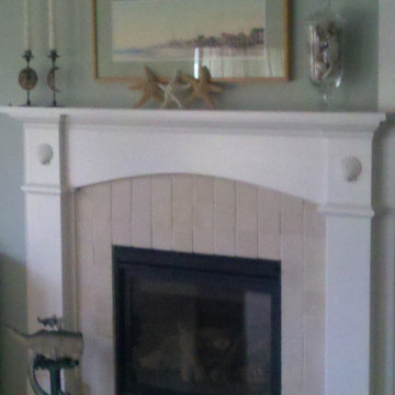 Fireplace Mantel with Handcarved Shells