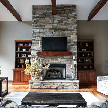 Fireplace Mantle and Bookcases