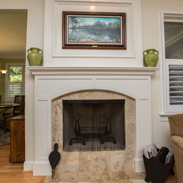 Fireplace Mantle - Traditional with Bead-board Trim