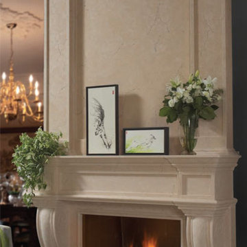 Fireplace overmantel in Montreal (FRESNO STONE)