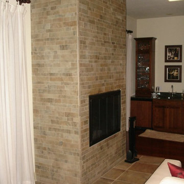 Fireplace - Porcelain Stacked Tile