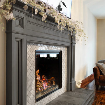 Fireplace with Grey Mantel
