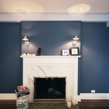 Fireplace with Matching Baseboard / Moulding
