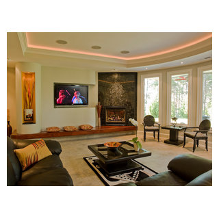 Fireplaces - Modern - Living Room - Atlanta - by Handcrafted Homes, Inc ...