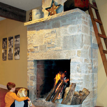 Fireplaces using Buechel Stone
