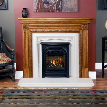 Fires of Tradition mantel with Valor President