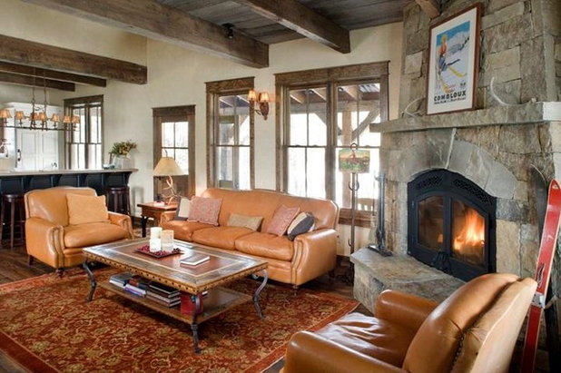 Rustic Living Room by Coburn Design Build