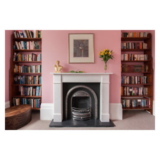 Flat Victorian marble fireplace with cast iron insert - Traditional -  Living Room - London - by English Fireplaces | Houzz