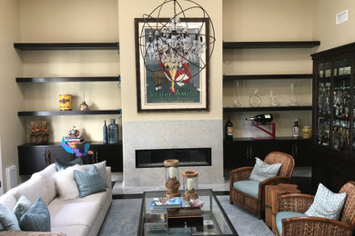 Trendy living room photo in Los Angeles