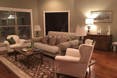 Transitional living room photo in Jackson