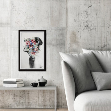 "Floral Thoughts" Framed Painting Print