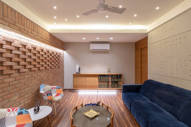 Indian Family Room by SPACE 9 ARCHITECTS