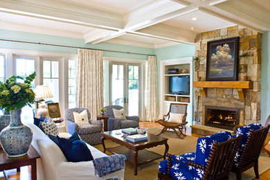 Inspiration for a transitional living room remodel in Charleston