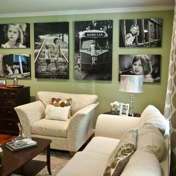 Focal point wall in new living room