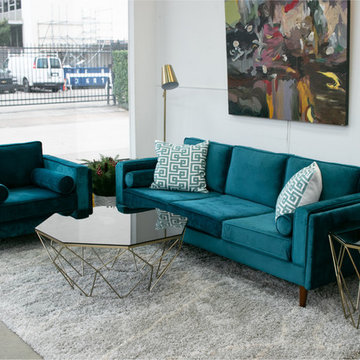 Fordham Emerald Green Velvet Lounge Chair