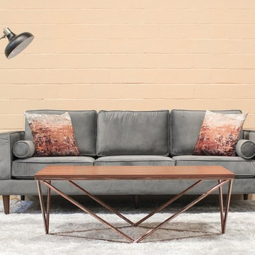 Fordham Grey Velvet Sofa
