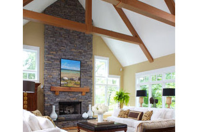 Inspiration for a craftsman living room remodel in Grand Rapids