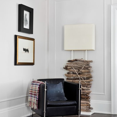 Eclectic living room photo in Toronto with gray walls