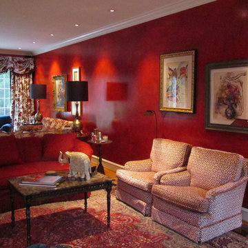 Formal Red Living Room
