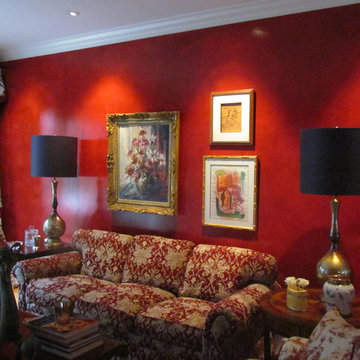 Formal Red Living Room