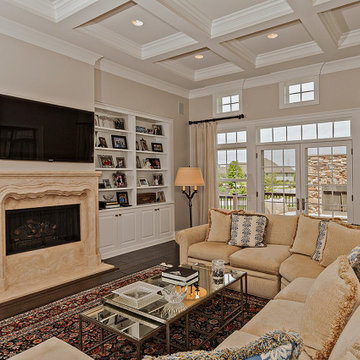 Formal White Coffered Ceiling